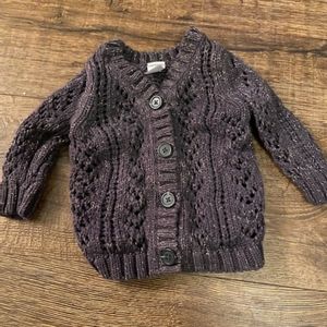Carter's Gray and Gold Cardigan 6 months